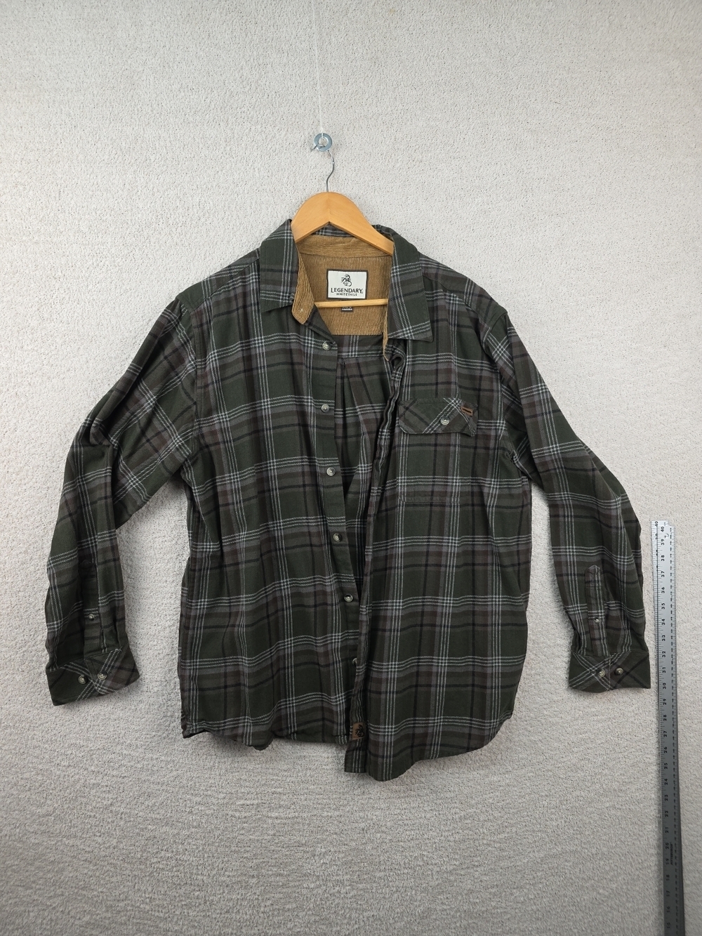 Legendary Whitetails Olive Green Plaid Button-Down Shirt